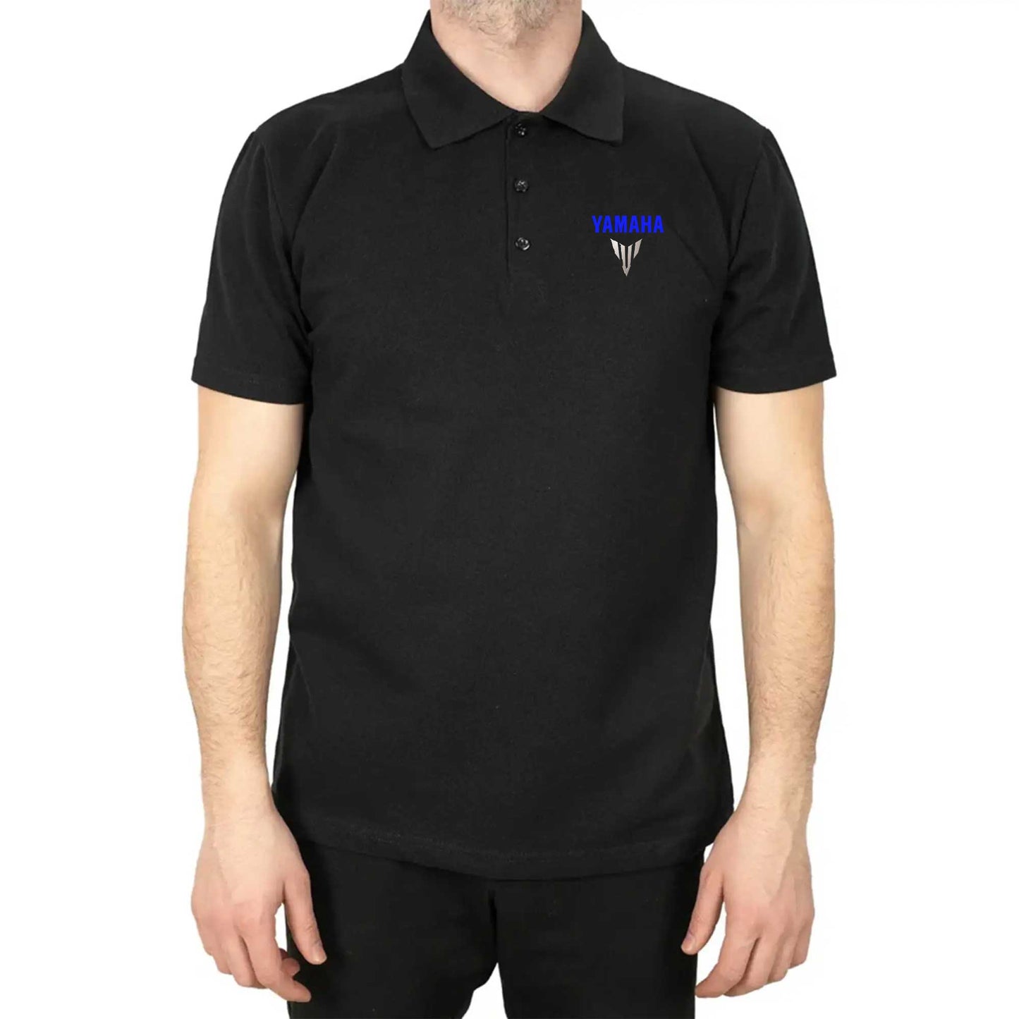 Yamaha MT07 Logo Blue Polo Yaka Renkli Tişört