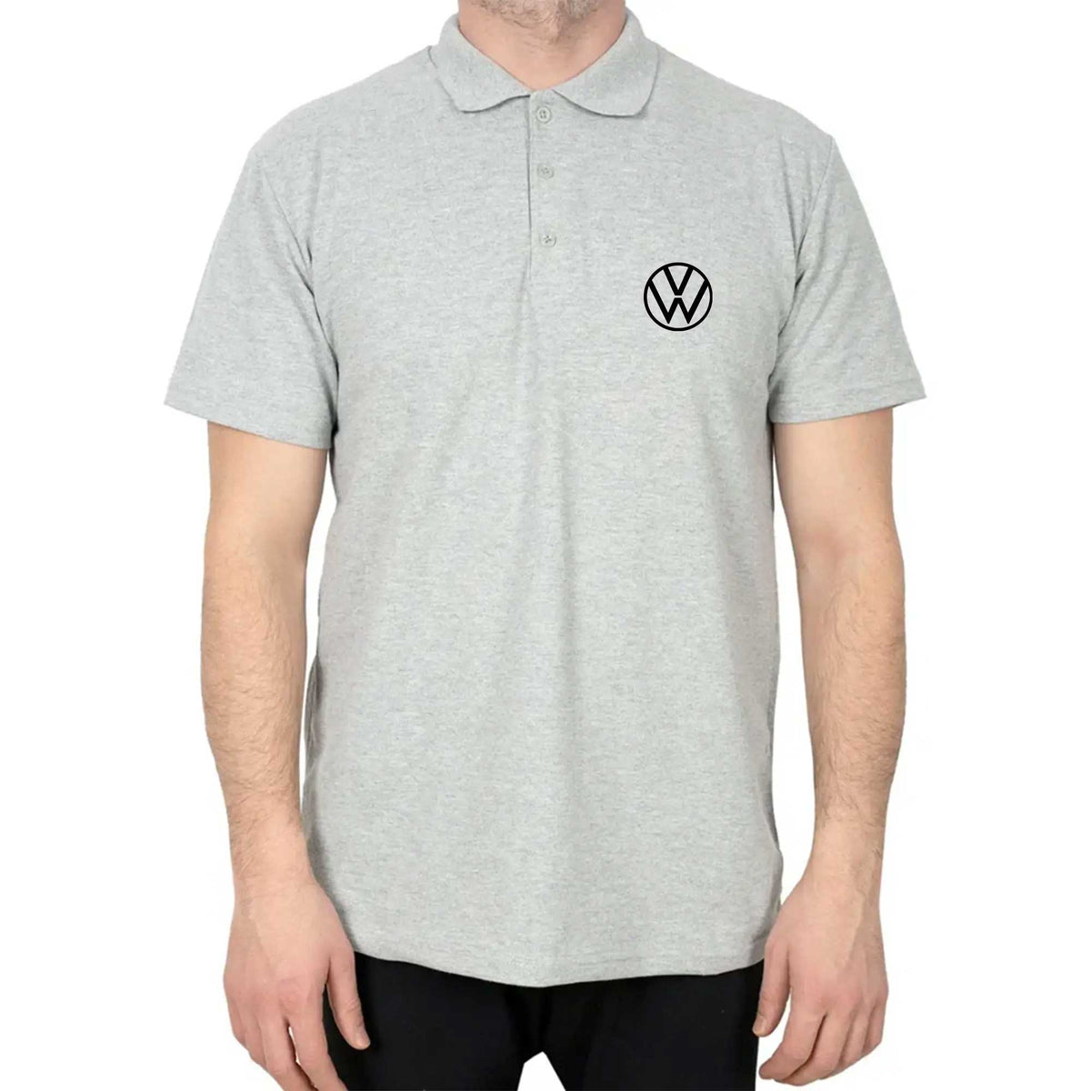 Volkswagen New Black Logo Polo Yaka Renkli Tişört