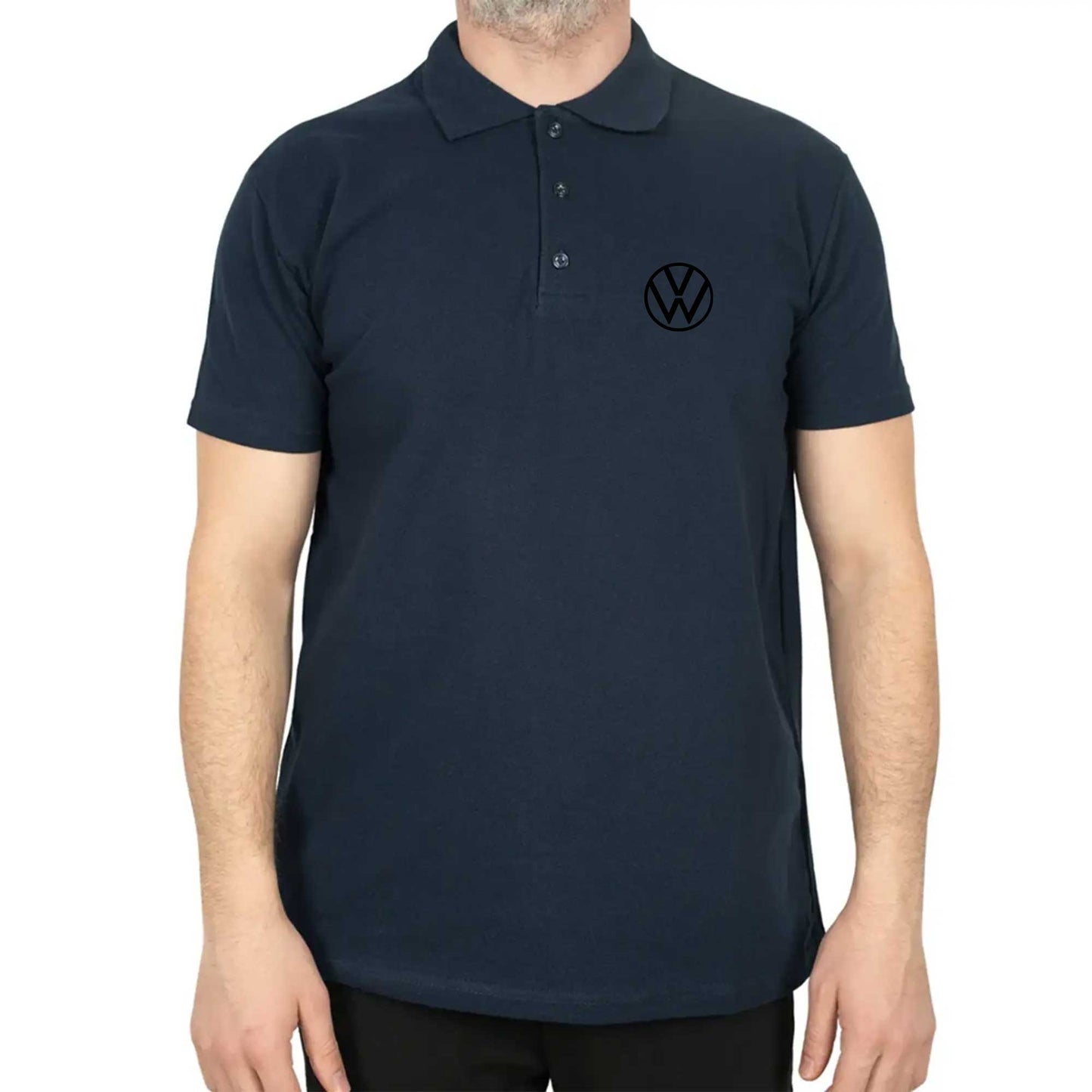 Volkswagen New Black Logo Polo Yaka Renkli Tişört