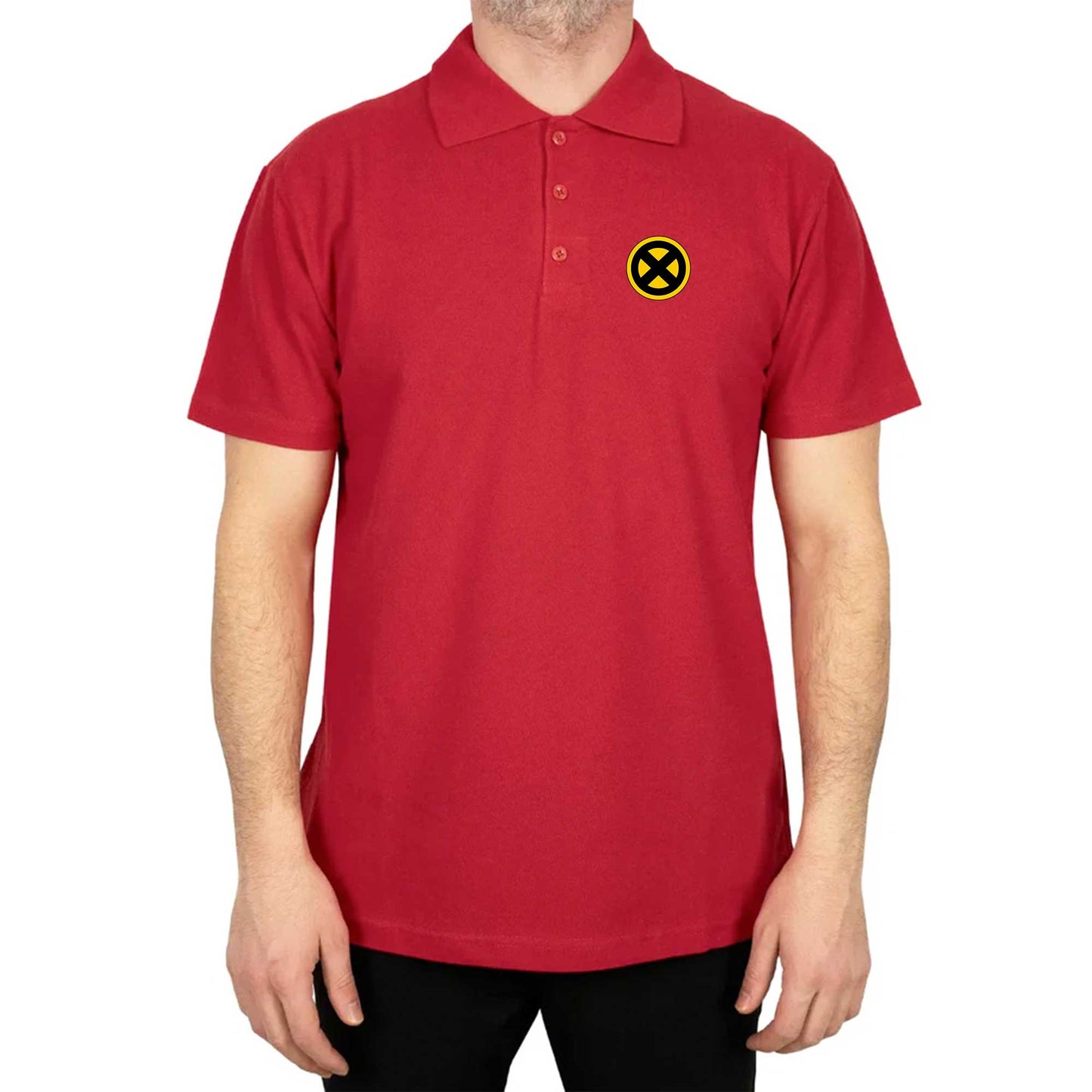 X men Yellow Logo Polo Yaka Renkli Tişört