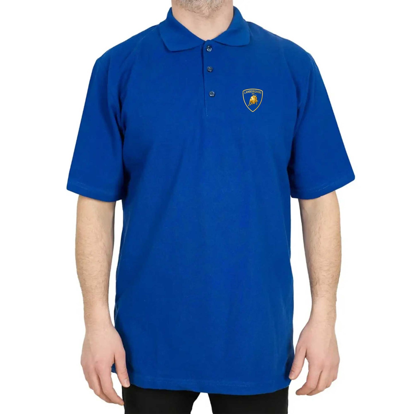 Lamborghini Gold Logo Polo Yaka Renkli Tişört