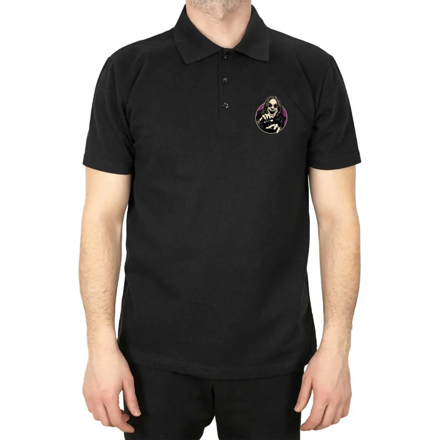 Ozzy Osbourne Portre Polo Yaka Renkli Tişört