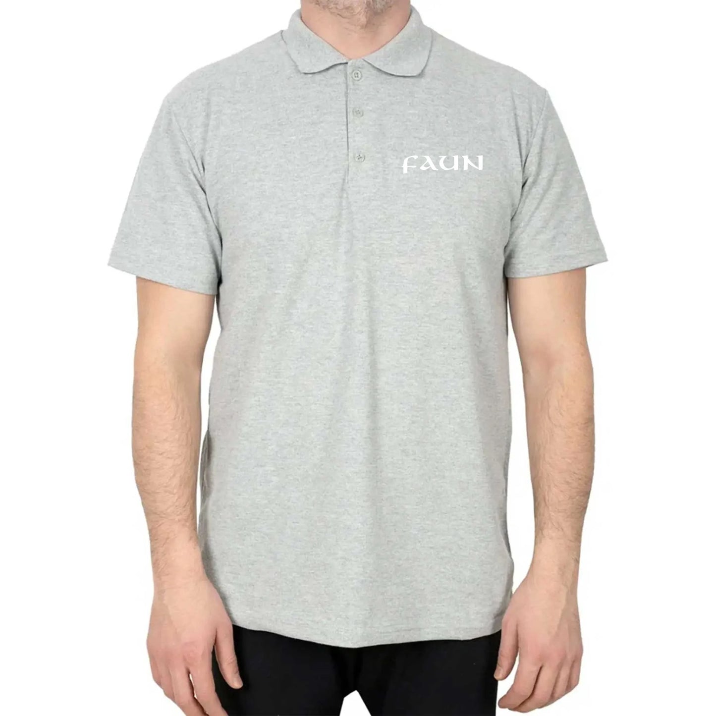 Faun Text Logo Polo Yaka Renkli Tişört