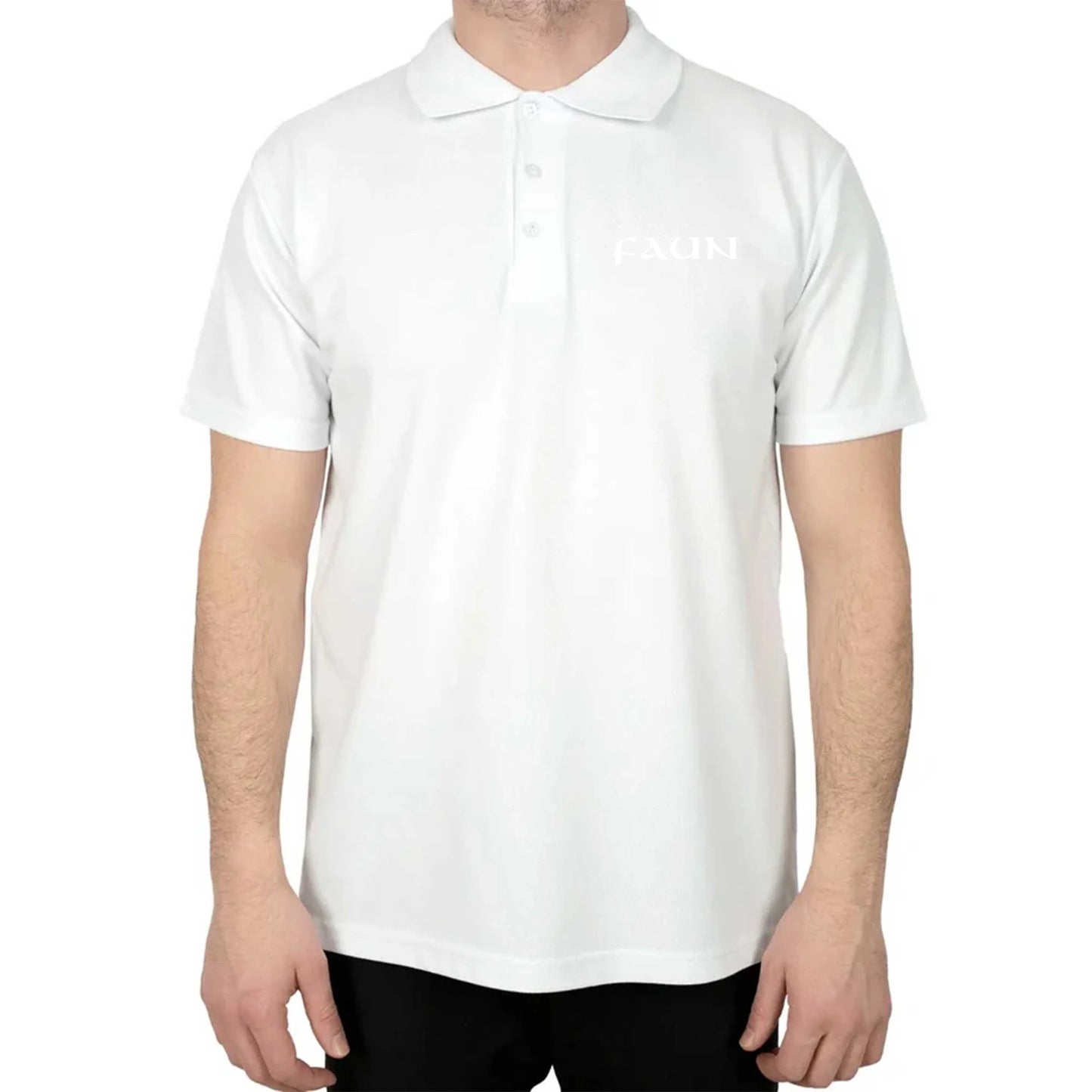 Faun Text Logo Polo Yaka Renkli Tişört