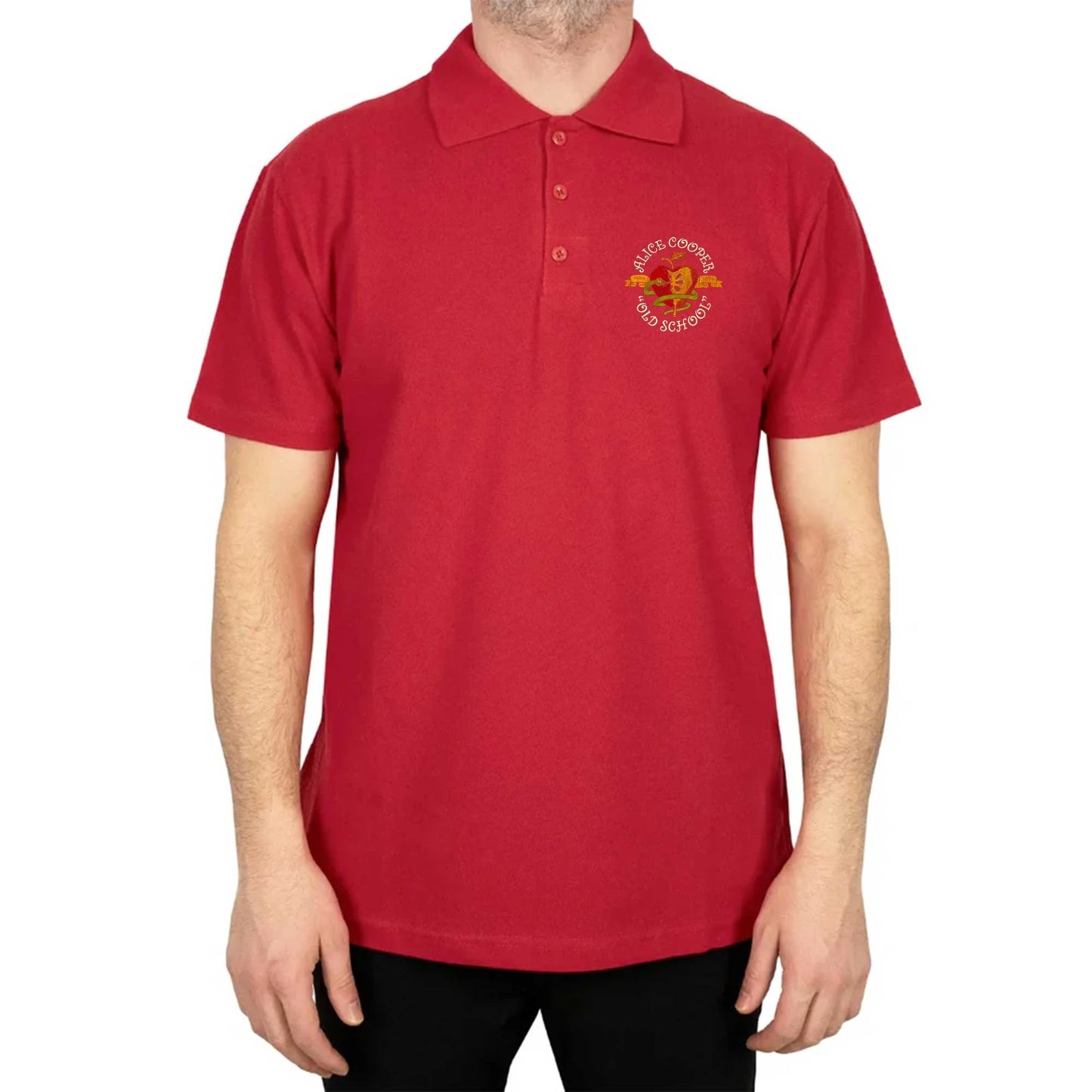 Alice Cooper Old School Polo Yaka Renkli Tişört