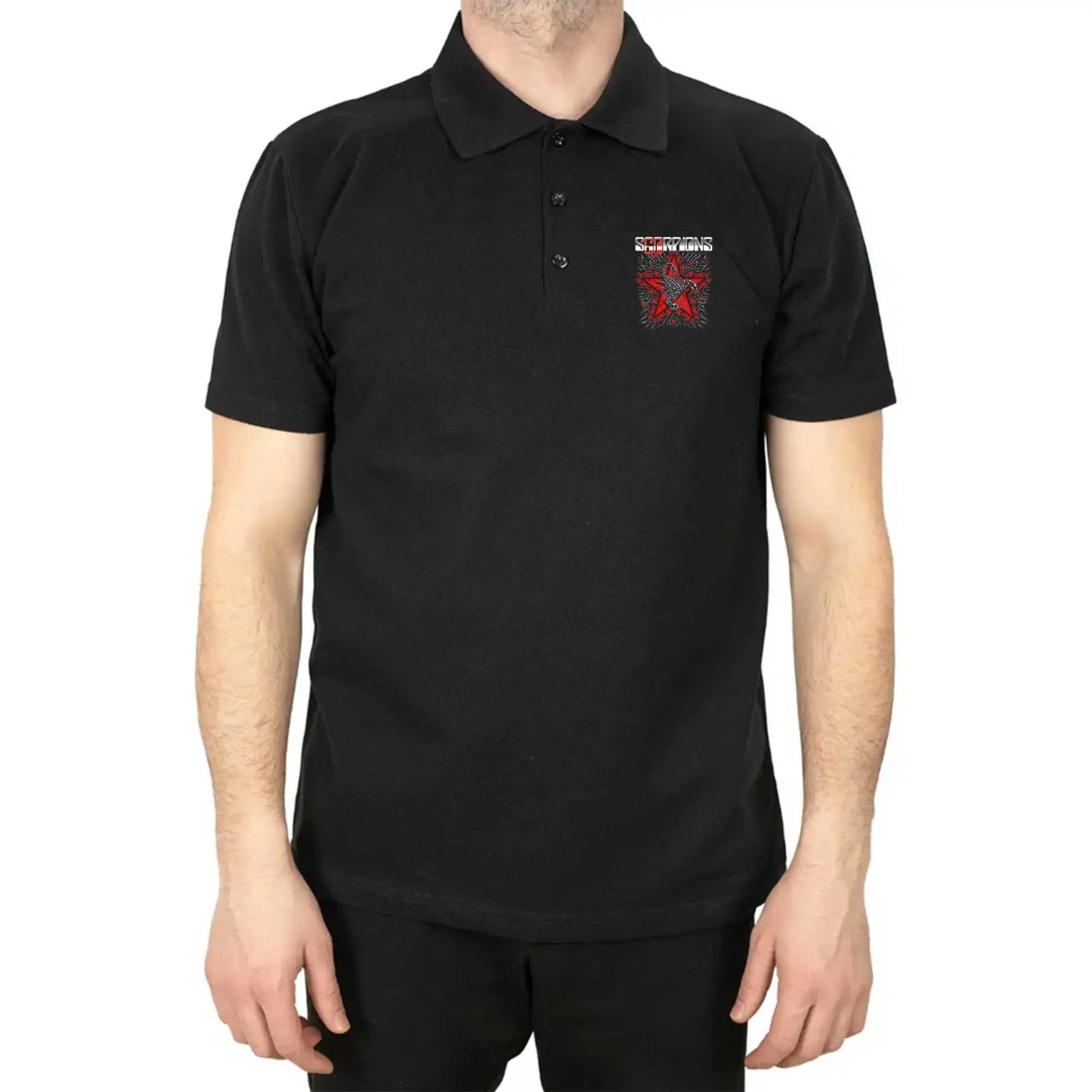 Scorpions Red Star Polo Yaka Renkli Tişört