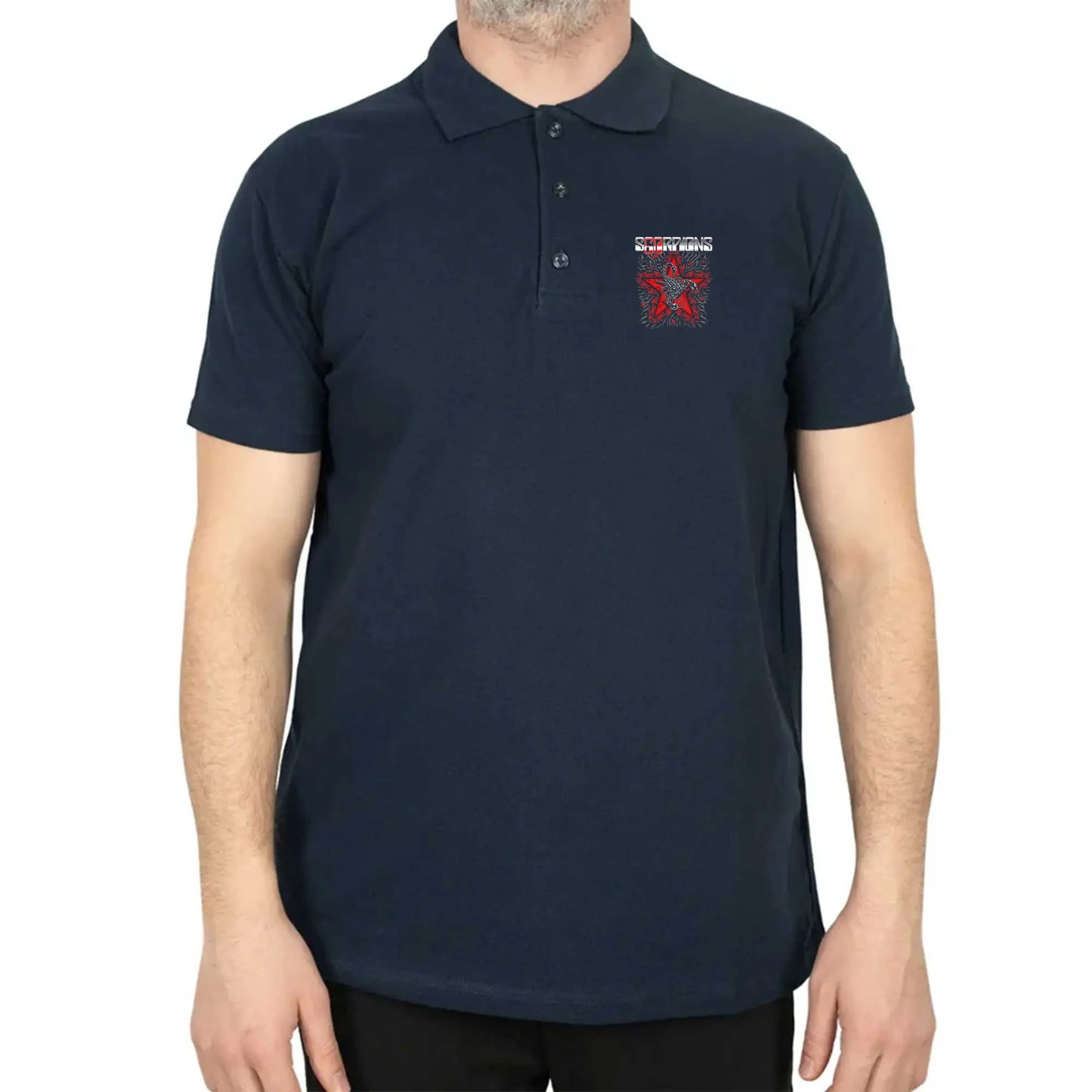 Scorpions Red Star Polo Yaka Renkli Tişört