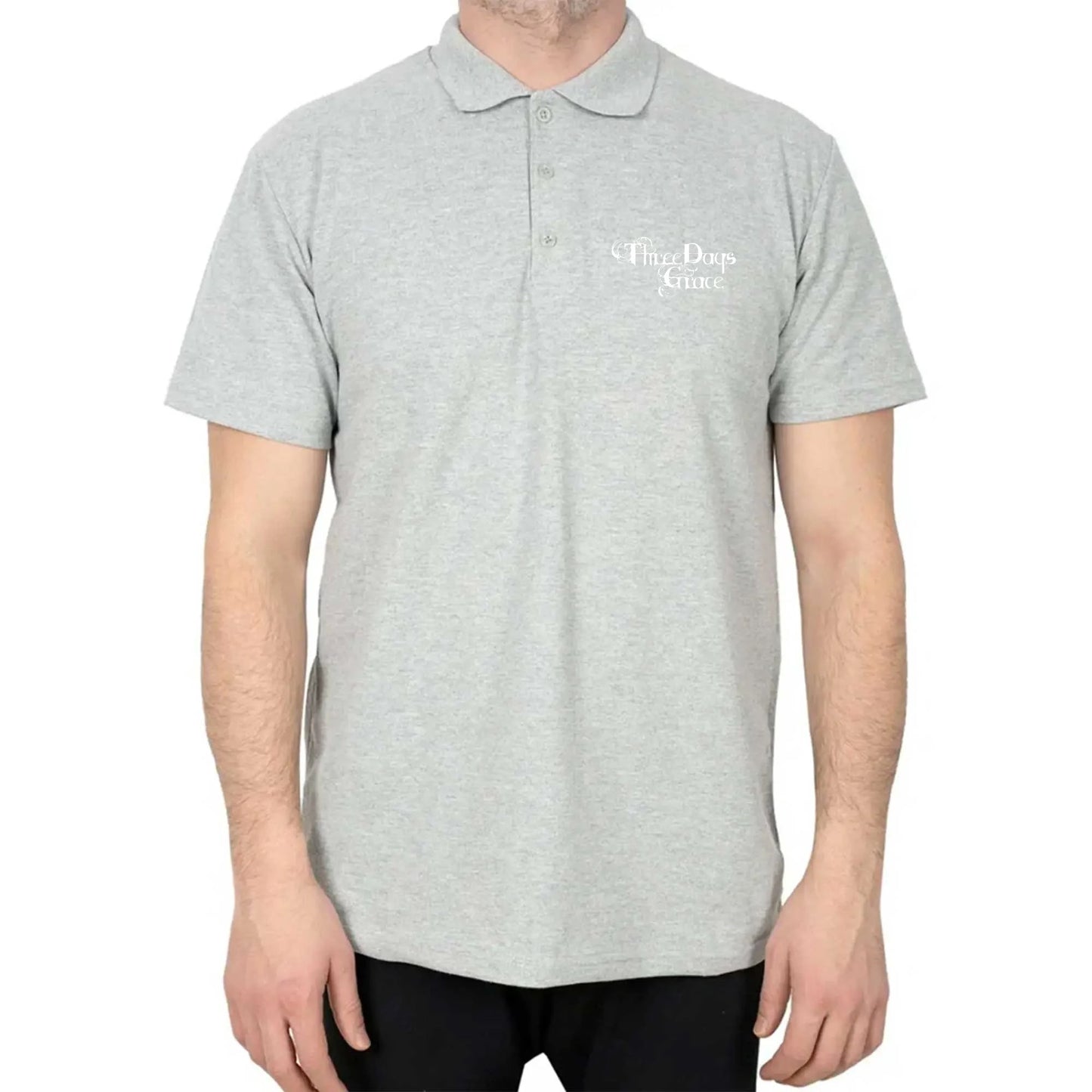 Three Days Grace Logo Text Polo Yaka Renkli Tişört