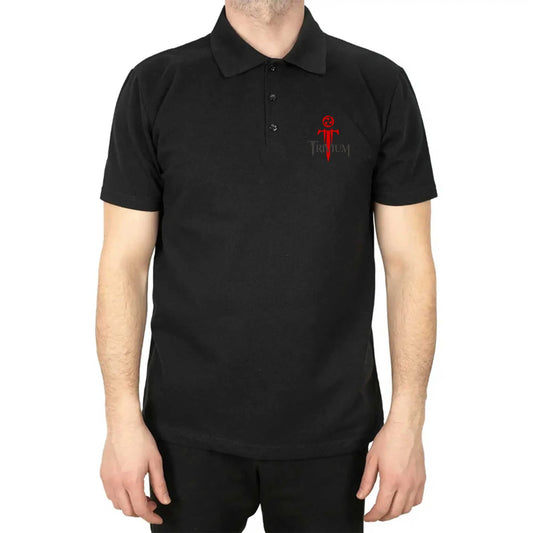 Trivium Logo Red Polo Yaka Renkli Tişört