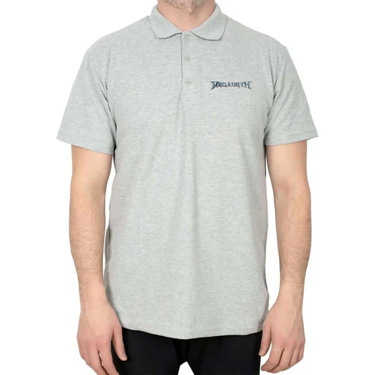 Megadeth Text Rainbow Polo Yaka Renkli Tişört