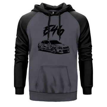 BMW E46 M3 Skecth Çift Renk Reglan Kol Sweatshirt