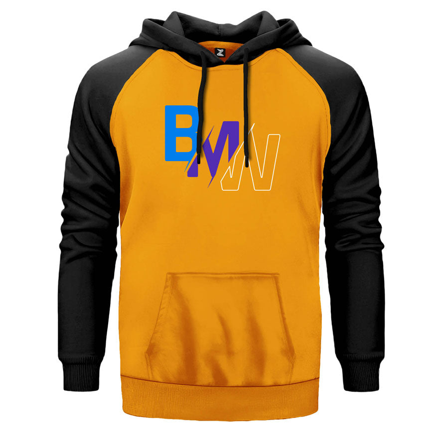 BMW Colourful Logo Çift Renk Reglan Kol Sweatshirt