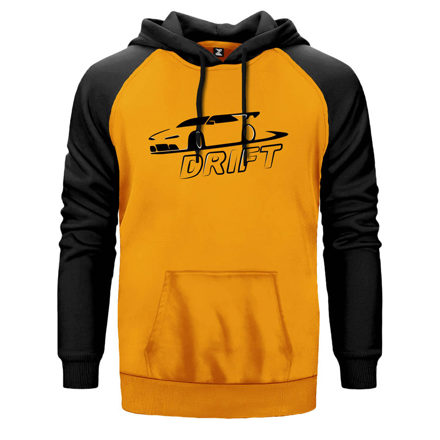 Drift car Çift Renk Reglan Kol Sweatshirt