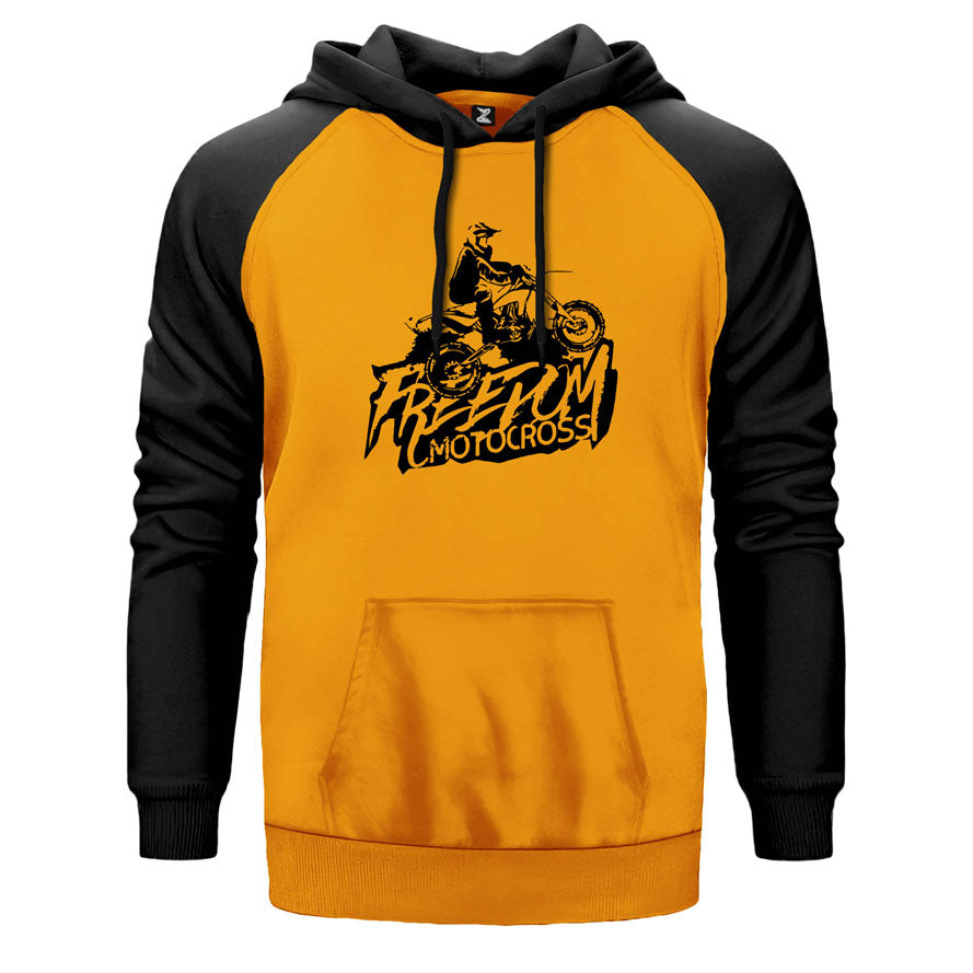 Freedom Motocross Çift Renk Reglan Kol Sweatshirt