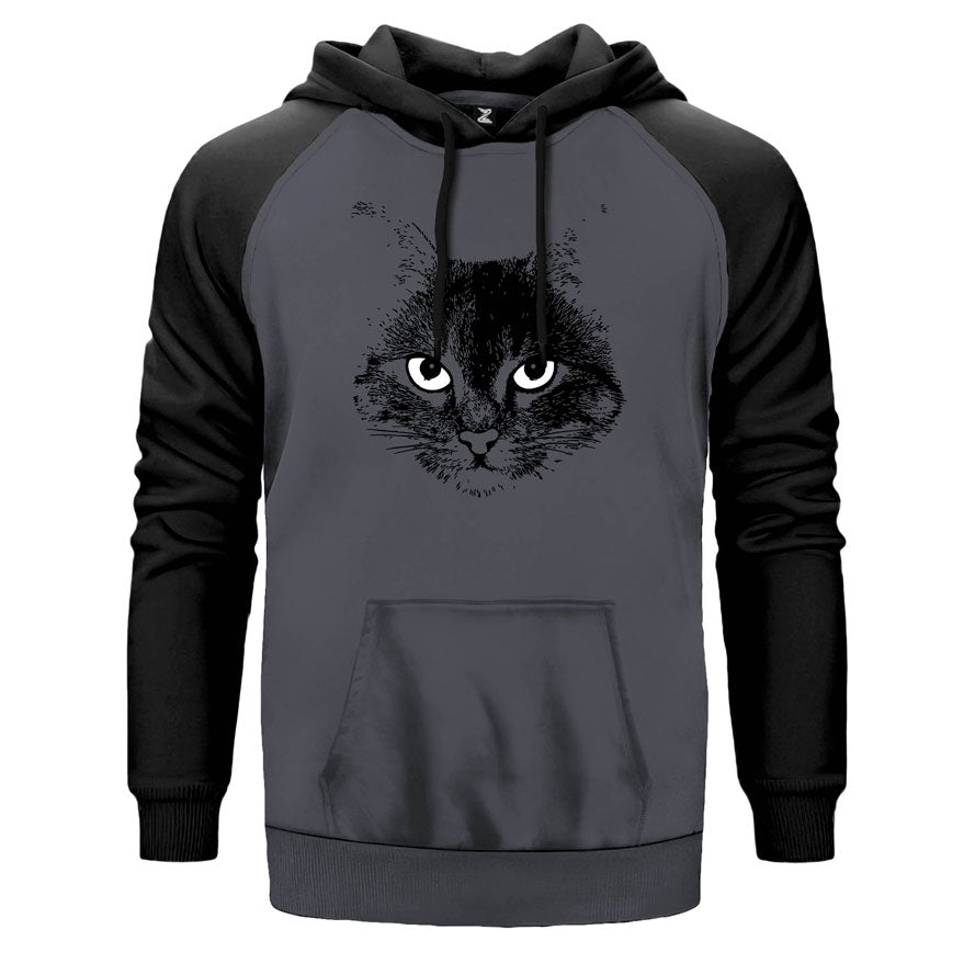 Tekir Kedi Çift Renk Reglan Kol Sweatshirt