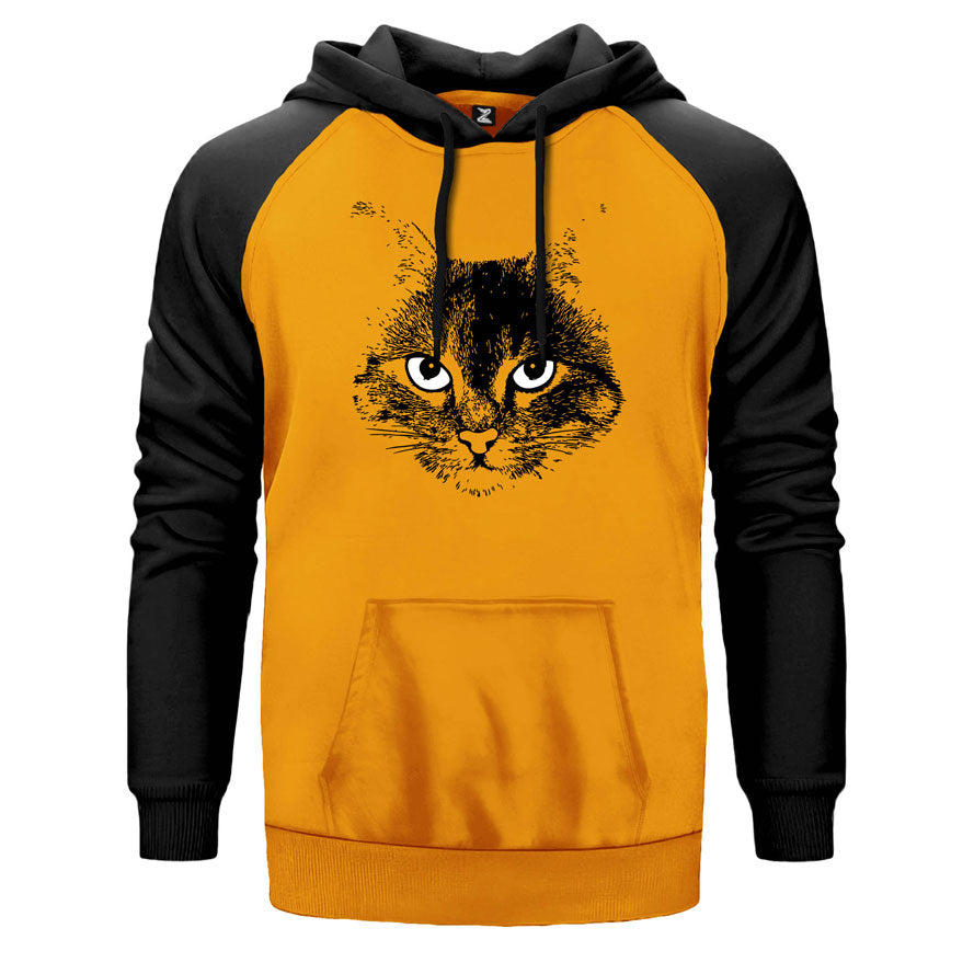 Tekir Kedi Çift Renk Reglan Kol Sweatshirt