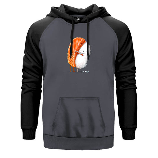 Sushi Love Çift Renk Reglan Kol Sweatshirt