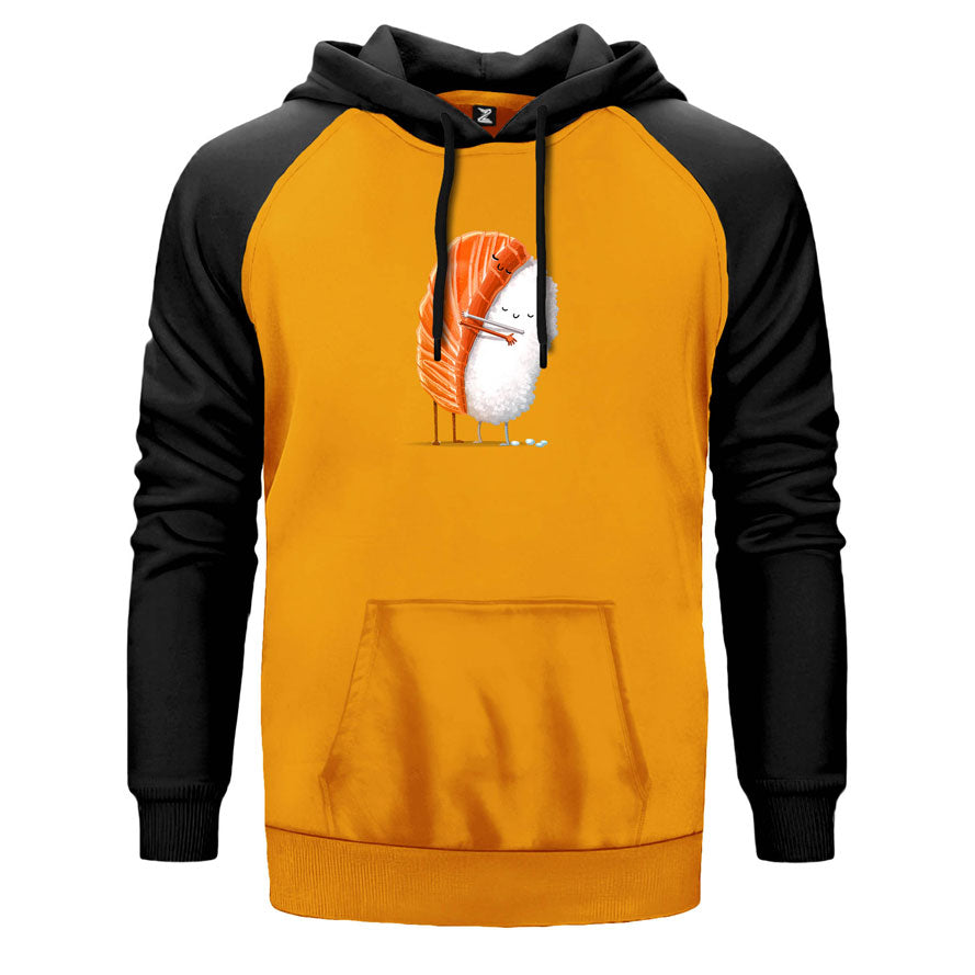 Sushi Love Çift Renk Reglan Kol Sweatshirt