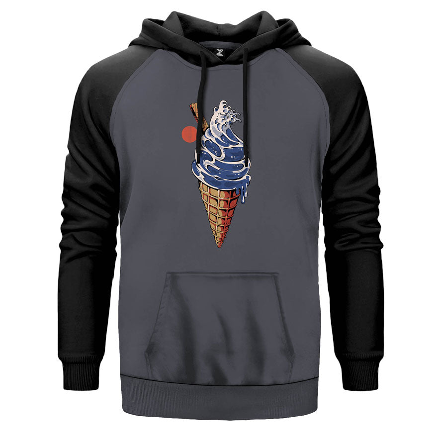 Ice Cream Ocean Çift Renk Reglan Kol Sweatshirt
