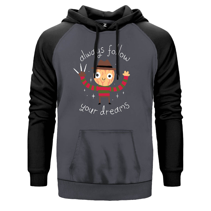Makas Eller Çift Renk Reglan Kol Sweatshirt