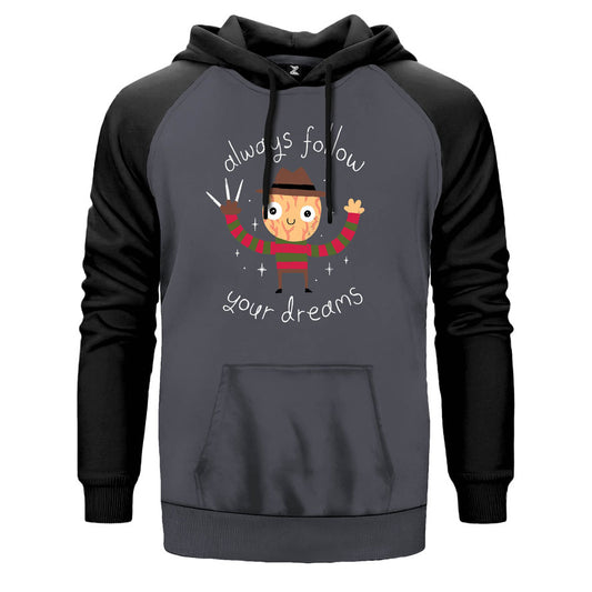 Makas Eller Çift Renk Reglan Kol Sweatshirt