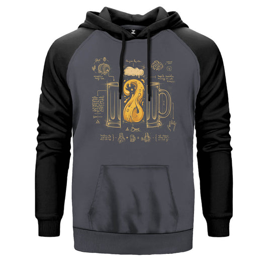 Beer Formula Çift Renk Reglan Kol Sweatshirt