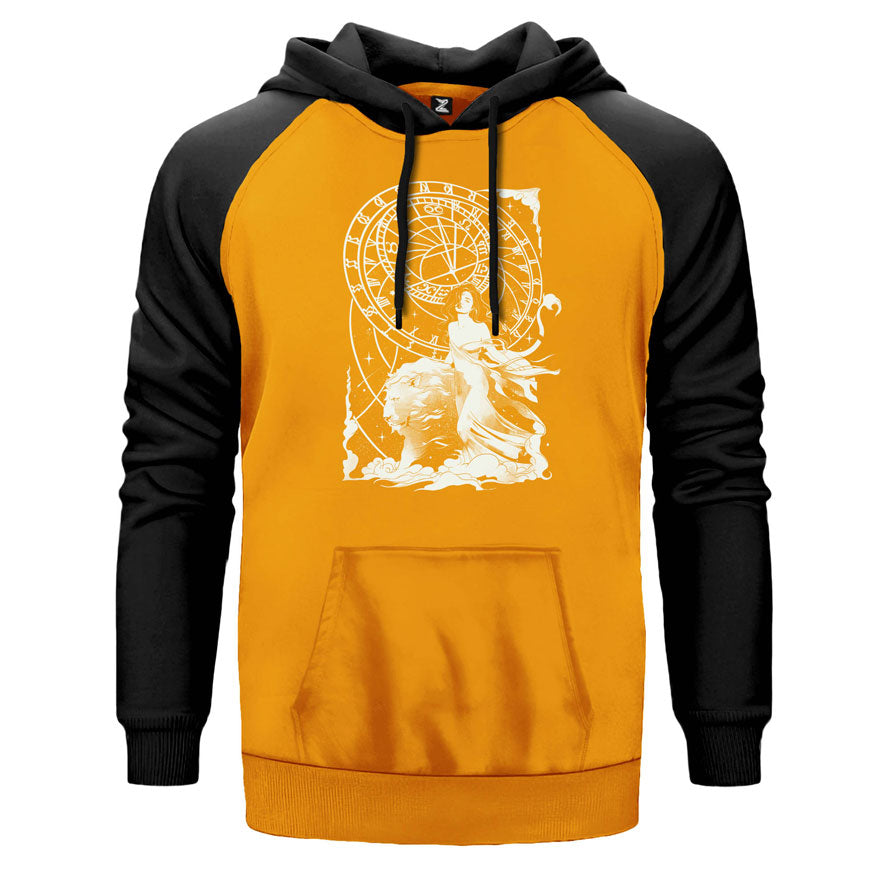 Aslan Burcu Takvimi Çift Renk Reglan Kol Sweatshirt