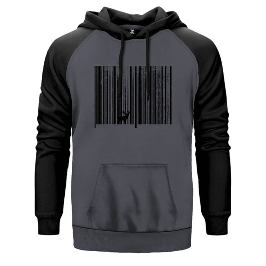 Forest Barcode Çift Renk Reglan Kol Sweatshirt