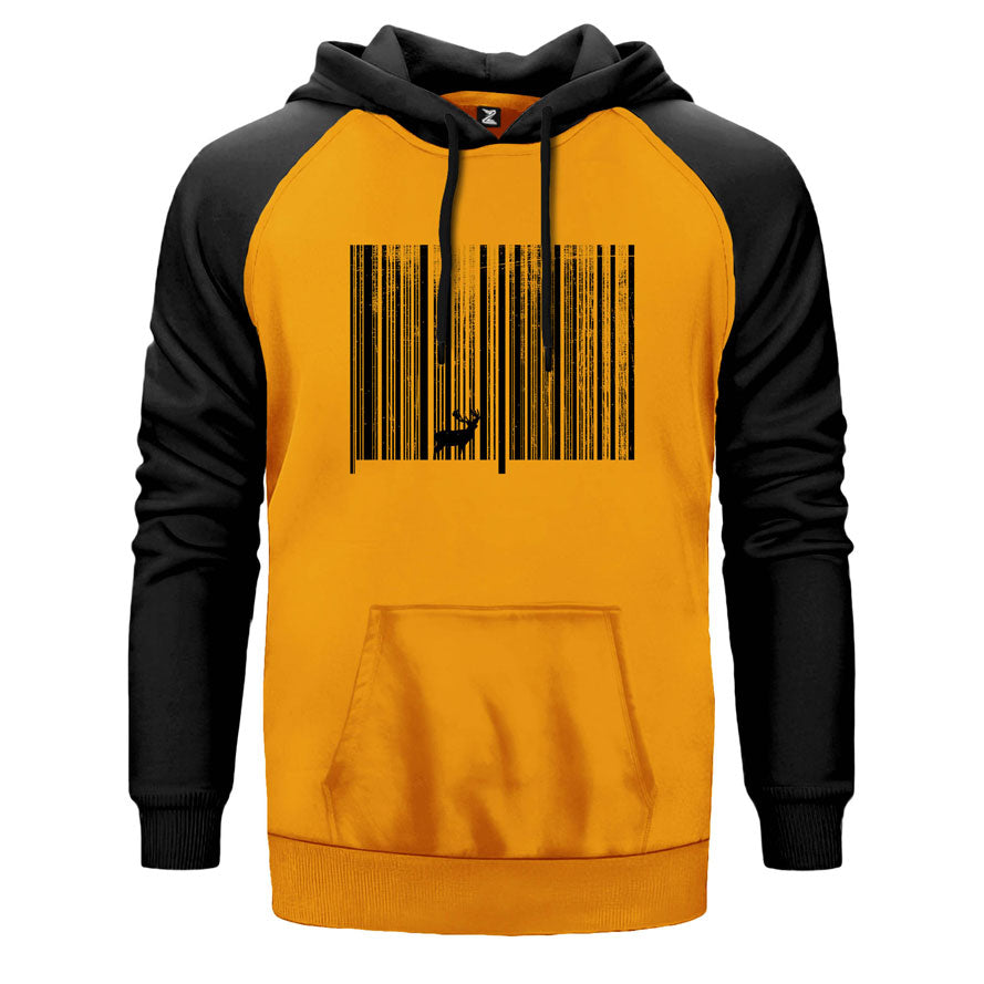 Forest Barcode Çift Renk Reglan Kol Sweatshirt