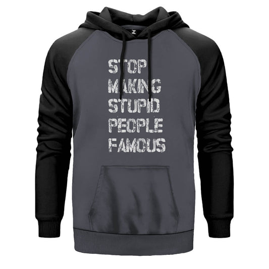 Stop Making Stupid People Çift Renk Reglan Kol Sweatshirt