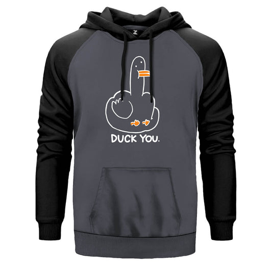 Duck You Çift Renk Reglan Kol Sweatshirt