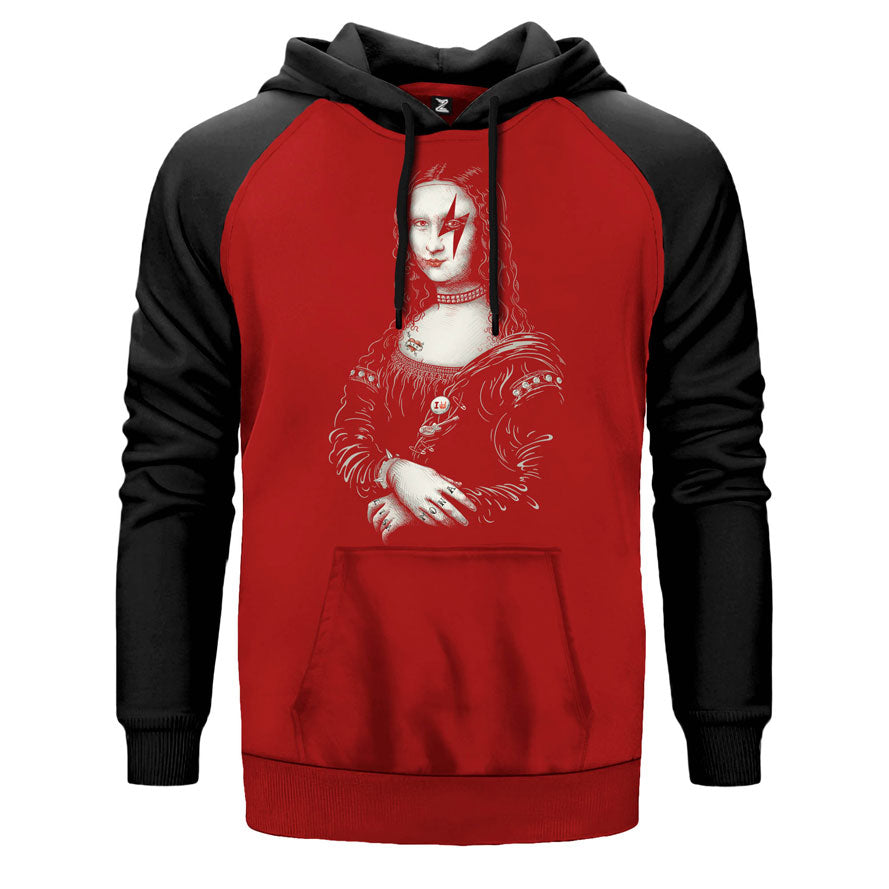 Mona Lisa Rock Çift Renk Reglan Kol Sweatshirt