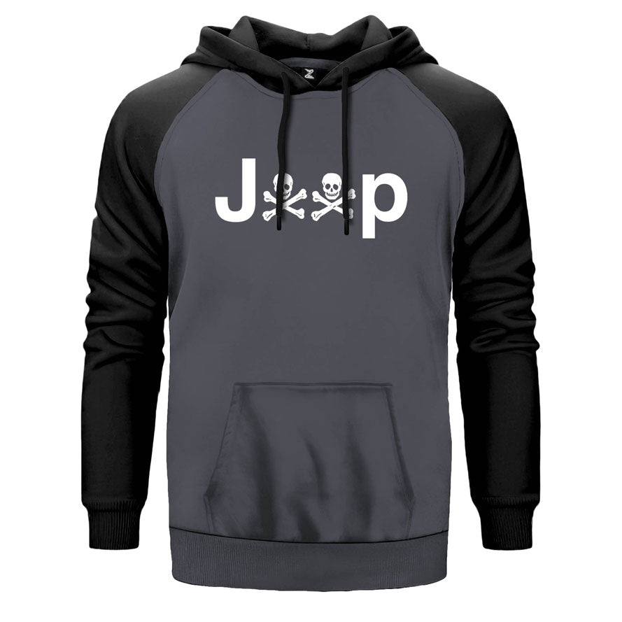 Jeep Kuru kafa Çift Renk Reglan Kol Sweatshirt