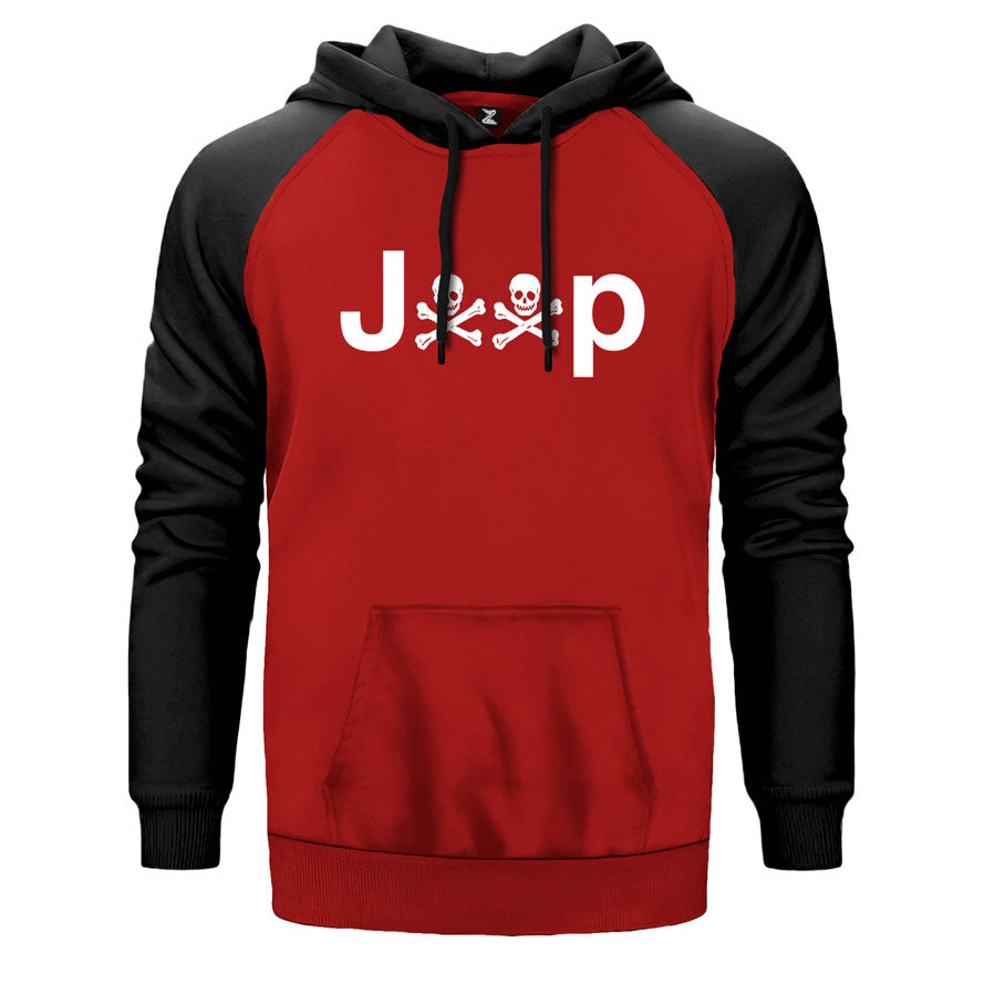 Jeep Kuru kafa Çift Renk Reglan Kol Sweatshirt