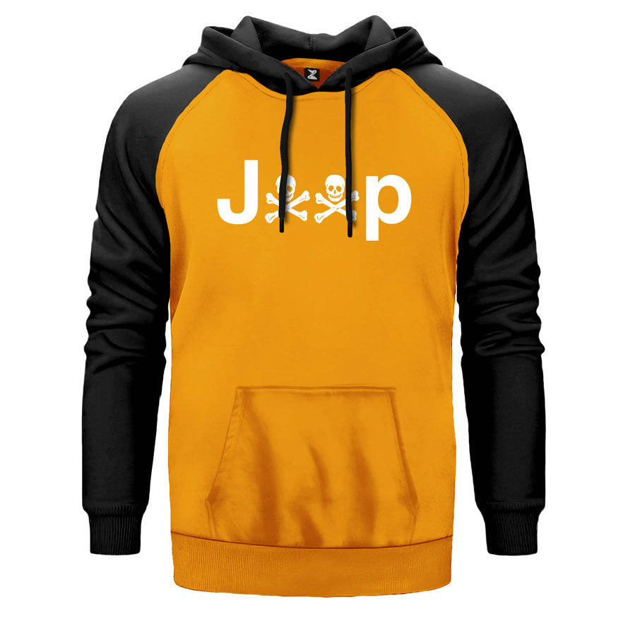 Jeep Kuru kafa Çift Renk Reglan Kol Sweatshirt