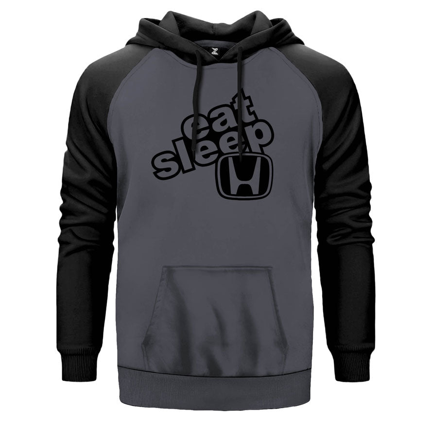 Eat Sleep H Çift Renk Reglan Kol Sweatshirt