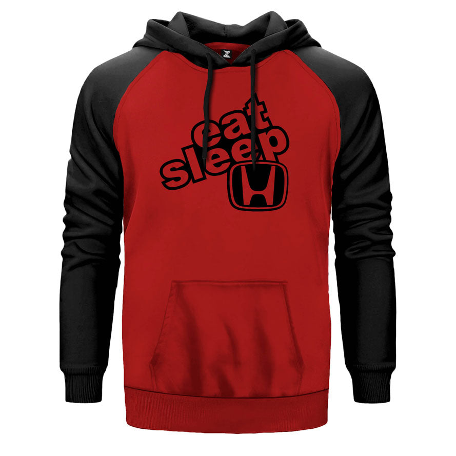 Eat Sleep H Çift Renk Reglan Kol Sweatshirt