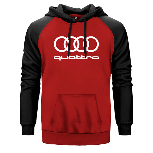 Audi Quattro Çift Renk Reglan Kol Sweatshirt