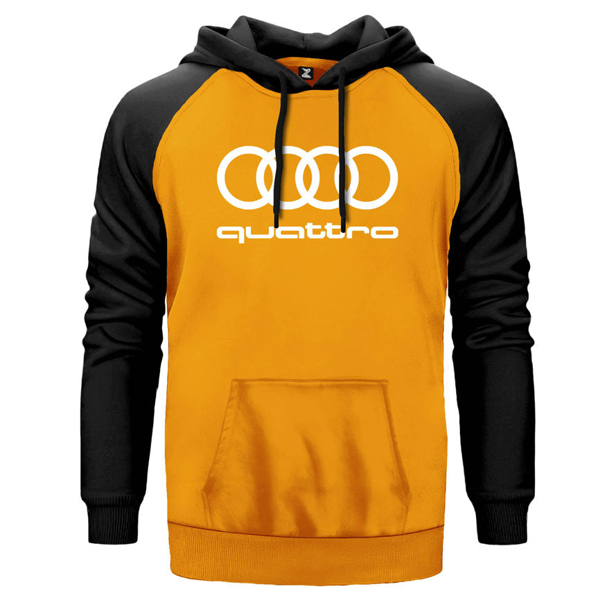 Audi Quattro Çift Renk Reglan Kol Sweatshirt