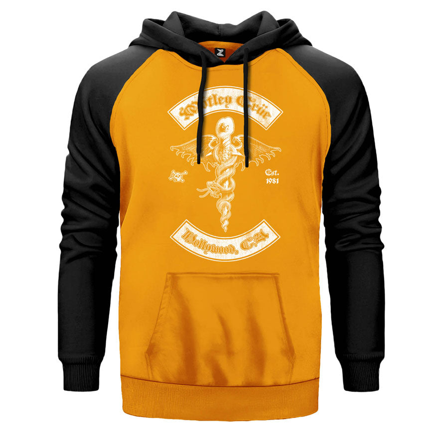 Mötley Crüe Hollywood Çift Renk Reglan Kol Sweatshirt