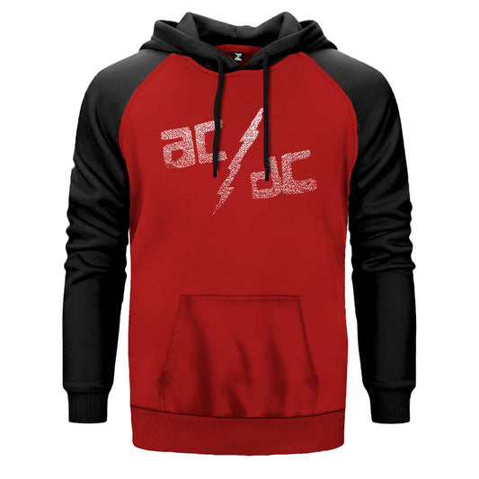 AC DC Sprayed Çift Renk Reglan Kol Sweatshirt