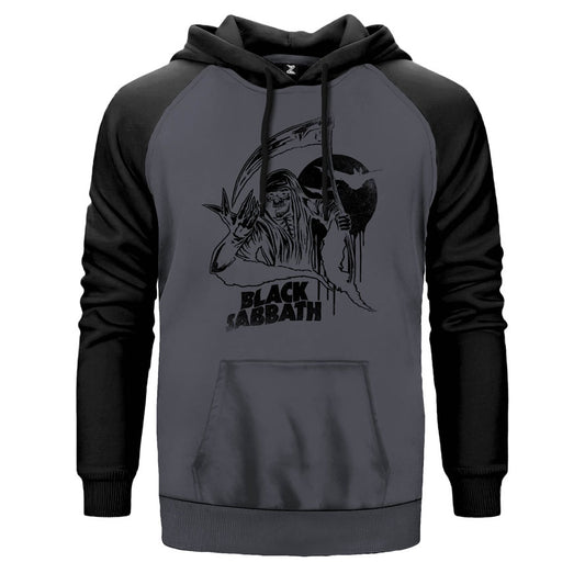 Black Sabbath in Dark Çift Renk Reglan Kol Sweatshirt