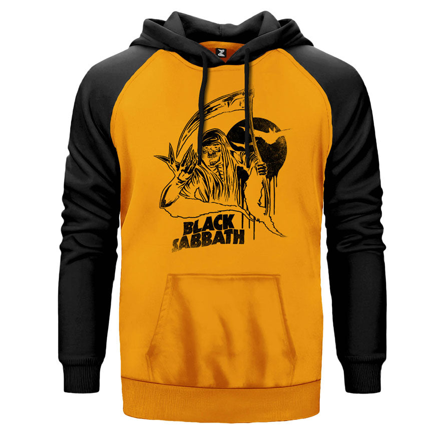 Black Sabbath in Dark Çift Renk Reglan Kol Sweatshirt