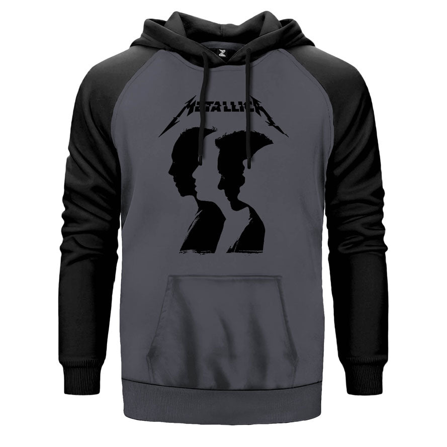 Metallica Group Silhouette Çift Renk Reglan Kol Sweatshirt