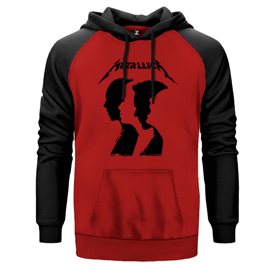 Metallica Group Silhouette Çift Renk Reglan Kol Sweatshirt