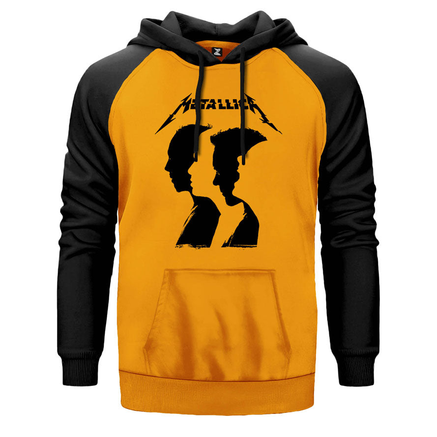 Metallica Group Silhouette Çift Renk Reglan Kol Sweatshirt