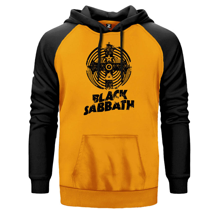 Black Sabbath Band Cross Paranoid Çift Renk Reglan Kol Sweatshirt