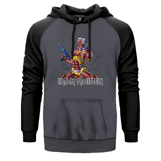 Iron Maiden in the War Çift Renk Reglan Kol Sweatshirt