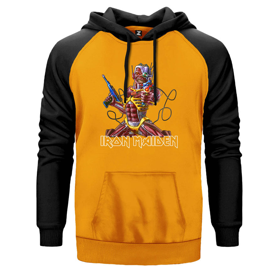 Iron Maiden in the War Çift Renk Reglan Kol Sweatshirt