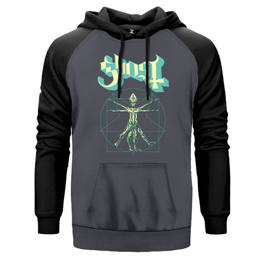 Ghost Zombie Çift Renk Reglan Kol Sweatshirt